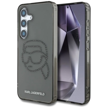 Etui Karl Lagerfeld Rhinestones Karl Head Logo do Samsung Galaxy S25 Czarny