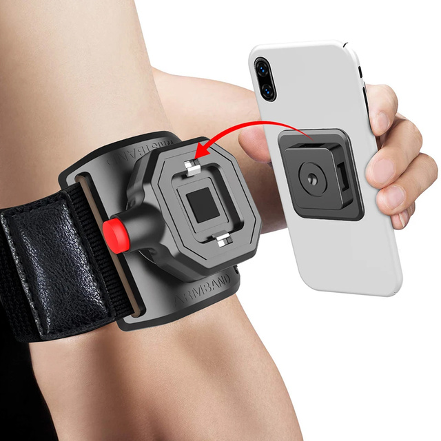 Armbandarm für Telefon zum Laufen, Sport, Telefonhalterclip TSA1 Armband schwarz