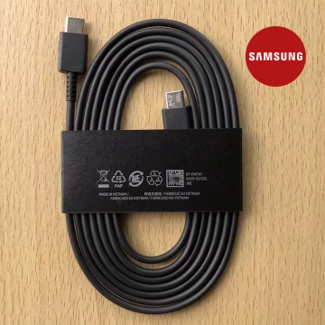 USB-C-Kabel 5A 1,8 m Original Samsung EP-DX510, Schnelllade-, Ladegerät- und Datenübertragungskabel, Schwarz