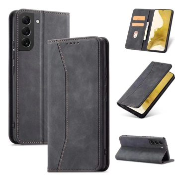 Magnet Fancy Case Чохол для Samsung Galaxy S22 (S22 Plus) Pouch Wallet Card Holder Black