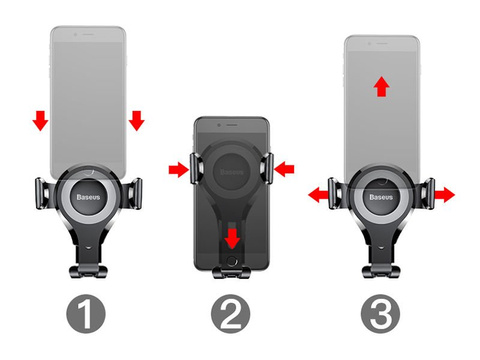 Baseus gravitational car holder for Osculum Type Black cockpit