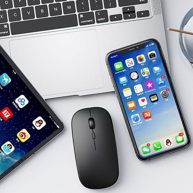 Mouse Alogy Mouse bezdrátová počítačová myš pro tablet a notebook Černá