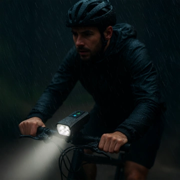 Solárne predné svetlo na bicykel, LED predné svetlo na bicykel so solárnym panelom, super silné osvetlenie 1000LM 4400MAH, vodeodolné svetlo na bicykel, čierne