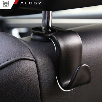Kleiderbügelhalter Autohaken für Sitzkopfstütze Auto-Organizer-Haken Alogy Car 1 Stück Schwarz