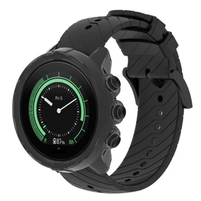 Alogy Silikonhülle für Suunto 9 Peak 43 mm Schwarz
