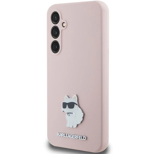 Чохол Karl Lagerfeld KLHCS23FESMHCNPP для Samsung Galaxy S23 FE S711 Pink/Pink Silicone Choupette Metal Pin
