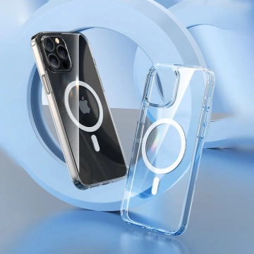Kingxbar PQY Crystal Series Magnetic Case For iPhone 13 Case Transparent Cover (MagSafe Compatible)