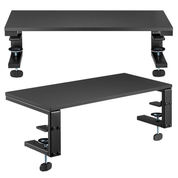Stand table shelf for monitor Laptop Computer Adjustable to the tabletop desk Ergo Clamp Riser Black