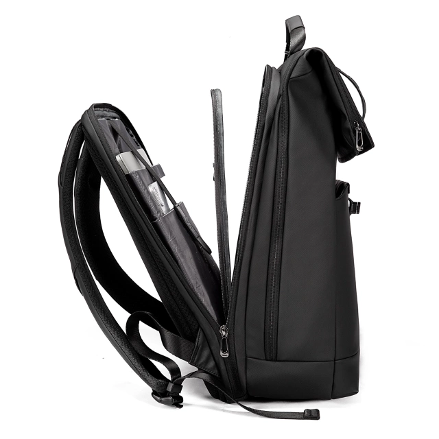 Bange Waterproof Backpack for Laptop 15.6" City Travel 43x30x18 cm for Work Airplane Men's Women's Black