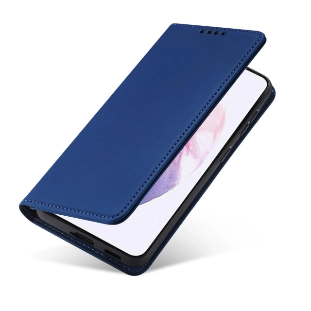 Magnet Card Case case for Samsung Galaxy S22 (S22 Plus) cover card wallet stand blue