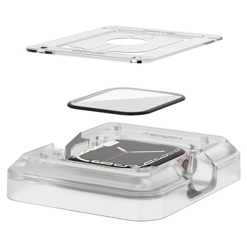 2x Hybridní flexibilní sklo Spigen Proflex Ez Fit pro Apple Watch 7 45 mm