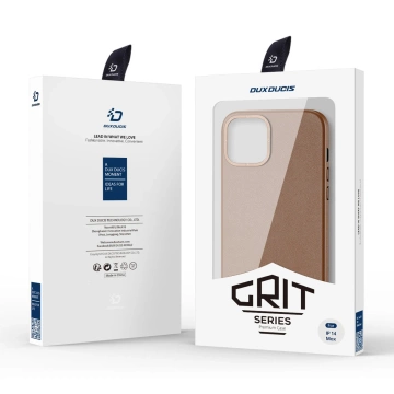Шкіряний чохол Dux Ducis Grit для iPhone 14 Plus Sleek PU Leather Cover (сумісний з MagSafe) коричневий