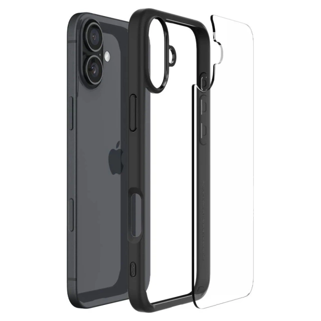 Etui Spigen Ultra Hybrid für Apple iPhone 16 Plus Mattschwarz
