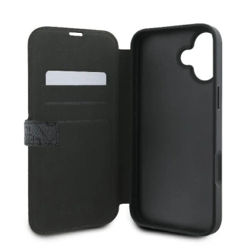 Guess GUBKP16M4GMGGR iPhone 16 Plus 6.7" čierna/čierna kniha 4G kovové logo