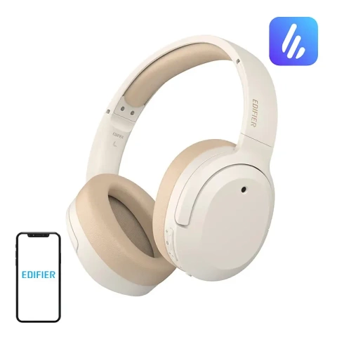 Edifier W820NB Plus Wireless Headphones, ANC (Beige)