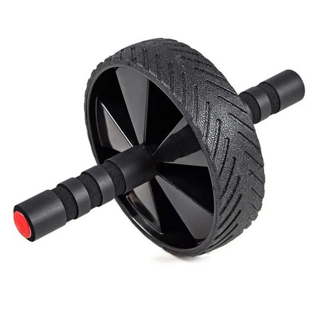 Wheel Abdominal Muscle Roller Biceps ABS Wheel Fitness Wheel Training Sports Black