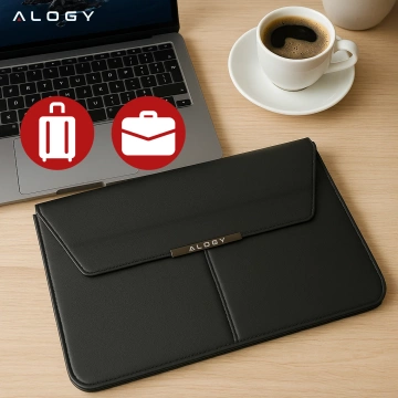 Багатофункціональна складна сумка для ноутбука Alogy FlexCase Pro з підставкою та килимком для миші для Macbook 13/14" чорного кольору