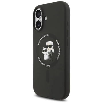 Etui Ochronne do iPhone 17 Karl Lagerfeld Silicone KC Body Ring MagSafe Czarny
