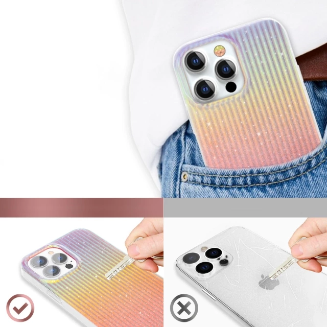 Kingxbar Travel Series Luxury Elegant Case для iPhone 13 Pro Orange (Sunset)