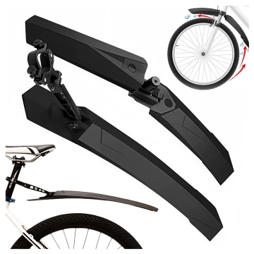 Platform bicycle pedals for MTB bicycles, aluminum 9/16" Black aluminum set [2 pcs.]