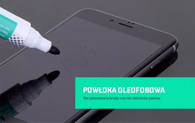 Gehärtetes Glas FULL 3D ROCK iPhone 6 / 6S PLUS Schwarz