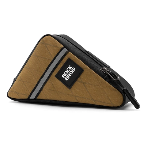 Сумка для рами велосипеда Rockbros Triangle 0.3l – коричнева