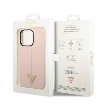 Чохол Guess GUHCP14LSLTGP для Apple iPhone 14 Pro 6.1" pink/pink hardcase Silicone Triangle