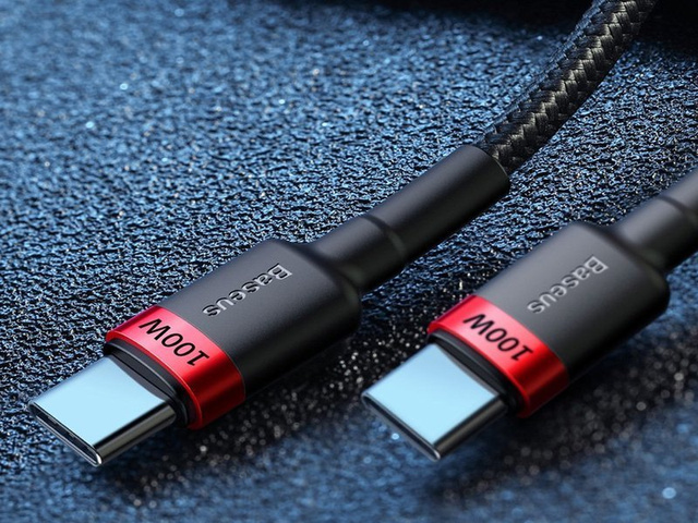 Kábel 2m Baseus Cafule USB-C Quick Charge 3.0 PD 2.0 100W 5A Czerwony