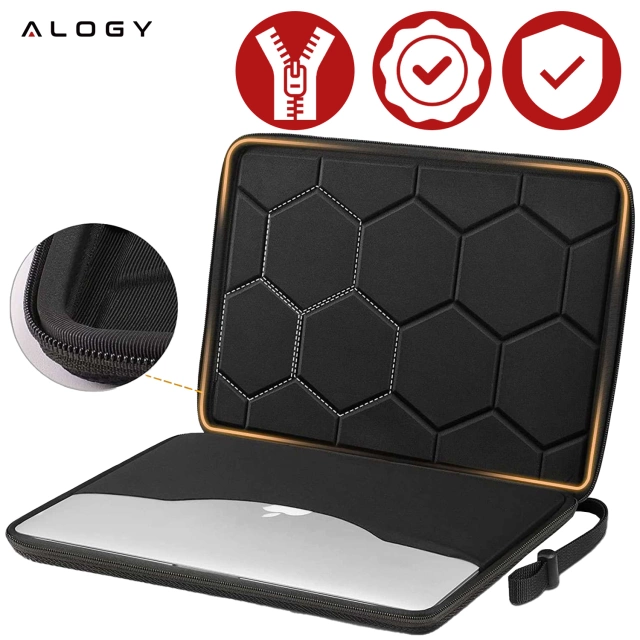Чохол для ноутбука, MacBook Air Pro 13.3" Alogy Hard Foam Bag Protective Case для ноутбуків 13-14" чорний