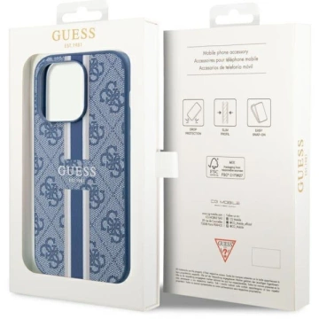 Etui Guess GUHMP14LP4RPSB na iPhone 14 Pro 6,1" pevný obal 4G Printed Stripes MagSafe
