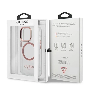 Чохол Etui Guess GUHMP13LHTRMP для iPhone 13 Pro / 13 6,1" Hard Case Metal Outline Magsafe