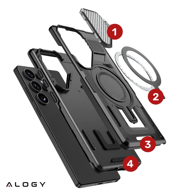 Pouzdro pro Apple iPhone 16 Pro Max Alogy Anti-Shock Hybrid Case pro MagSafe Transparent