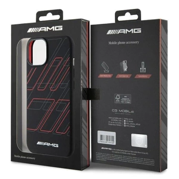 Etui do iPhone 15 AMG Silicone Rhombuses MagSafe czarne