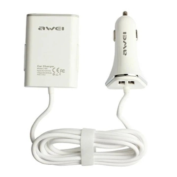 Autonabíjačka AWEI C-400 9,6A 4xUSB High Speed ​​biela/biela