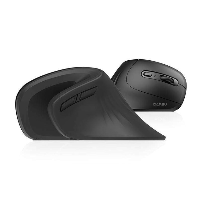 Dareu LM109 Magic Hand Bluetooth 2.4G wireless vertical mouse (black)