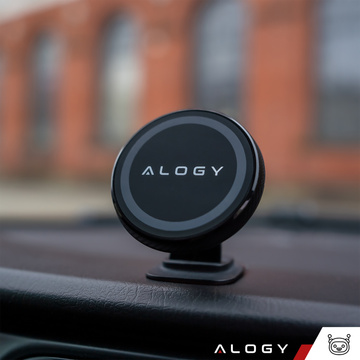 Magnetische Autohalterung für Telefon, Fenster, Kühlergrill, Cockpit, Armaturenbrett, Auto, Telefon, Alogy Black