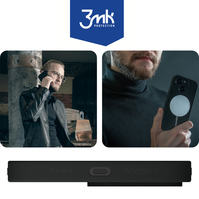 Etui Apple iPhone 14 Plus - 3mk Hardy silikonové pouzdro MagCase Graphite