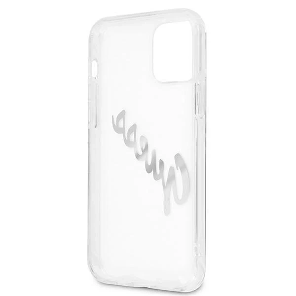 Guess GUHCP12LKTRSVSI iPhone 12 Pro Max 6,7" Transparente Hardcase Vintage Script Silver