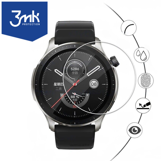 Szkło hybrydowe do Xiaomi Amazfit GTR 4 46mm 3szt 3mk Watch Protection FlexibleGlass