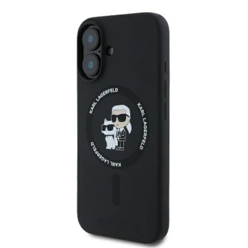 Karl Lagerfeld iPhone 16 Plus 6.7" Case Black MagSafe Hardcase Silicone Karl