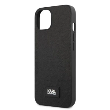 Ochranné pouzdro na telefon Karl Lagerfeld KLHCP13MSFMP2K pro Apple iPhone 13 6,1" hardcase black/black Saffiano Plaque