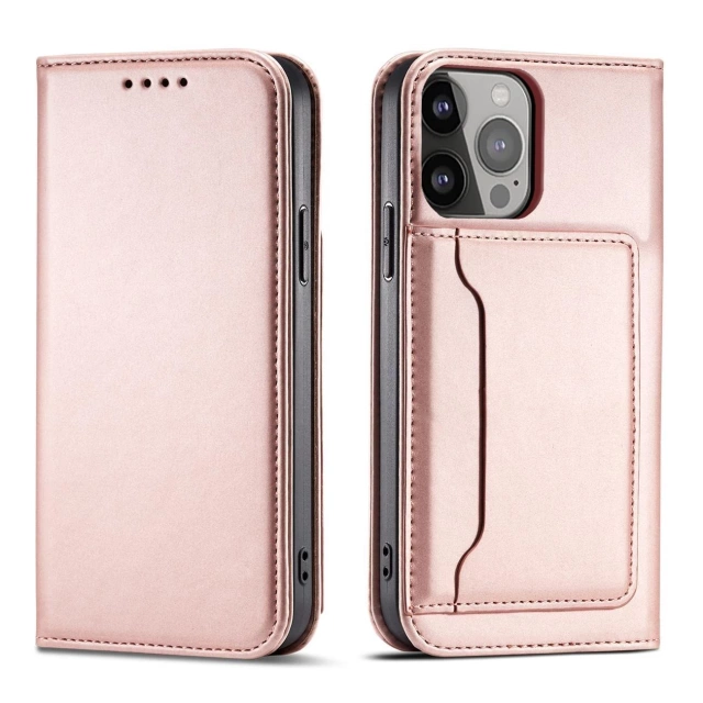 Чохол для картки з магнітом для iPhone 13 Pro Pouch Card Wallet Card Holder Pink