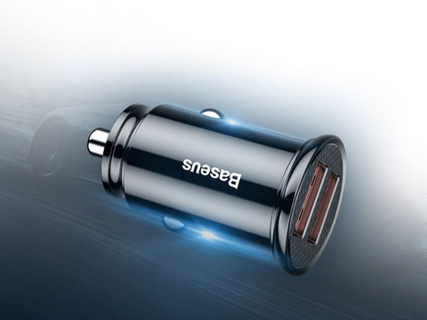Baseus Dual Quick QC 3.0 2x USB 30W car charger black