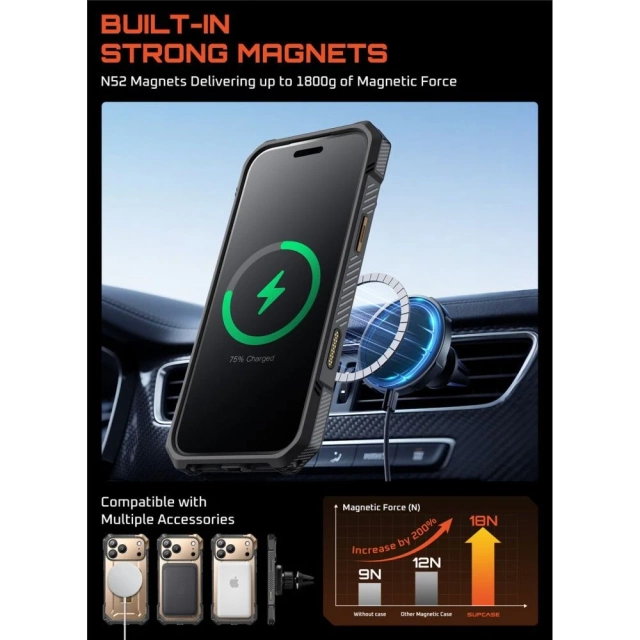 Etui Supcase UB Grip Mag MagSafe do iPhone 17 Pro Max, Desert Gold