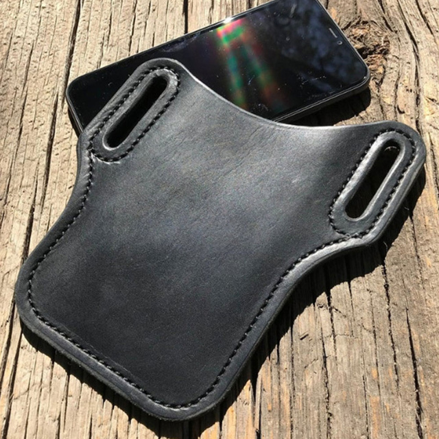 Univerzální pouzdro na telefon, slipový kryt, taška Alogy, kožené pouzdro na opasek, černé pouzdro