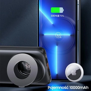 USAMS Powerbank PB62 10000mAh 20W QC3.0 PD Magnetic Wireless Fast Charge czarny/black 10KCD17101 (US-CD171)