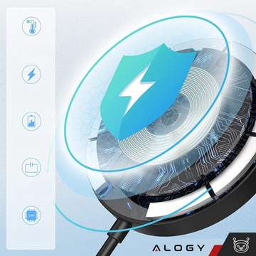 Бездротовий зарядний пристрій Alogy для MagSafe 20W для iPhone 14/13 / PRO / MAX / MINI Black