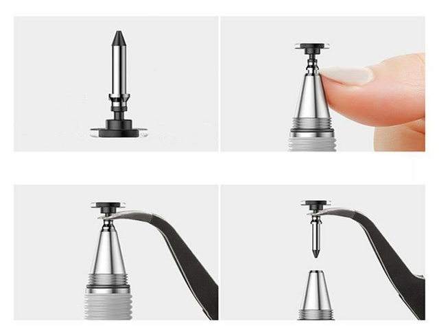 Стилус для екрана 2в1 Precision Pen Baseus Household Pen Silver