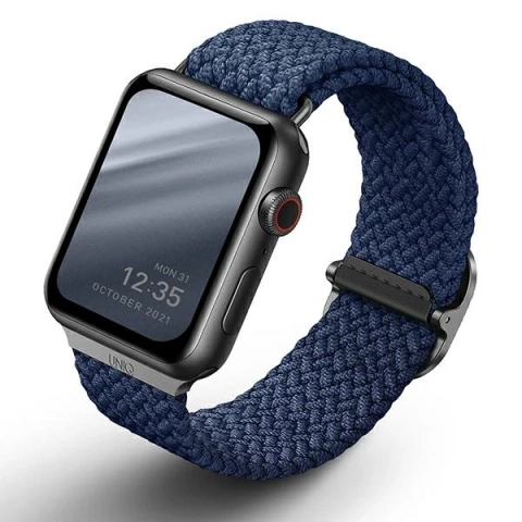 Pasek UNIQ Aspen для Apple Watch 40/38/41mm Series 4/5/6/7/8/SE/SE2 Braided niebieski/oxford blue
