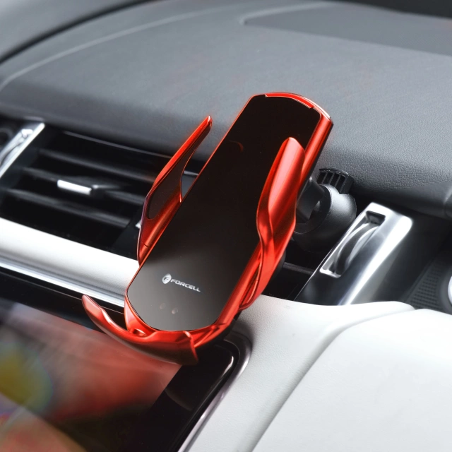 Автомобільний зарядний пристрій Forcell HS1 Auto IR Qi 15W Induction Red